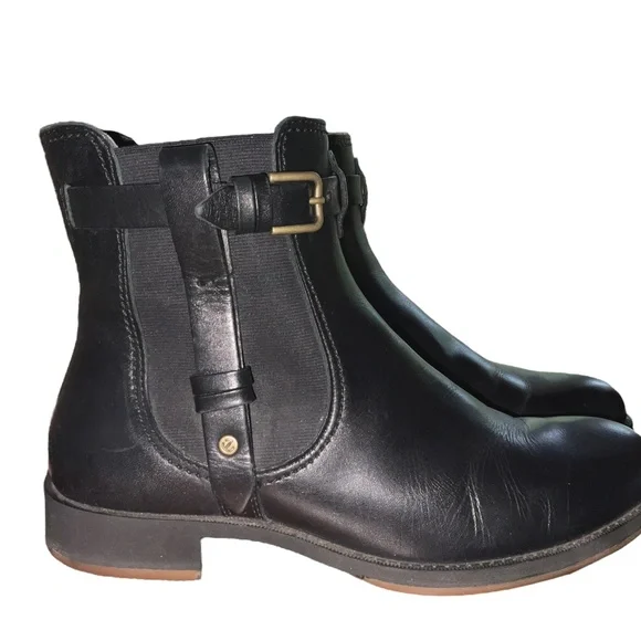 SOLD! ECCO Saunter Mid Cut Leather Chelsea Ankle Boots Sz EU37/US6 - 6.5 - Picture 4 of 16